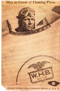 Lt.Commander Waldo Brown in photo used as part of news story in 1939