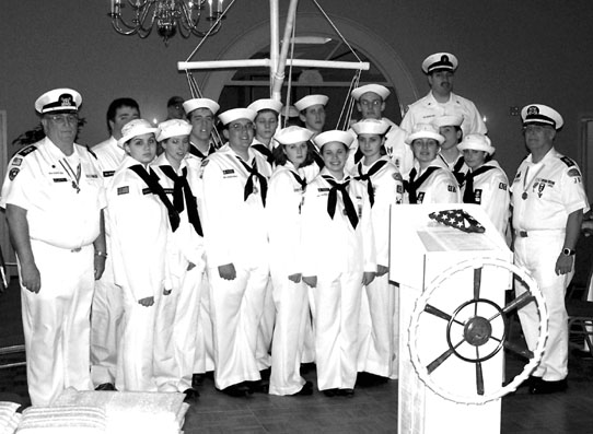 Members of 76 bracing up onboard USS Massachusetts